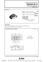 TM20DA-M datasheet pdf Mitsubishi Electric Corporation