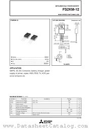FS2KM-12 datasheet pdf Mitsubishi Electric Corporation