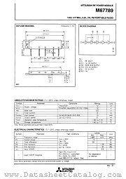 M67789 datasheet pdf Mitsubishi Electric Corporation