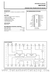 M52721SP datasheet pdf Mitsubishi Electric Corporation