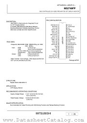 M52749FP datasheet pdf Mitsubishi Electric Corporation