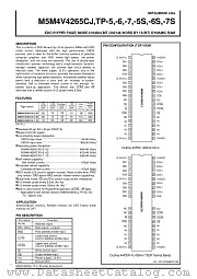 M5M4V4265TP-7 datasheet pdf Mitsubishi Electric Corporation