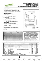 MGFC44V3436 datasheet pdf Mitsubishi Electric Corporation