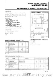 MGFC39V5258 datasheet pdf Mitsubishi Electric Corporation