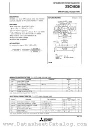 2SC4838 datasheet pdf Mitsubishi Electric Corporation