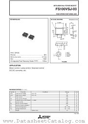 FS100VSJ-03 datasheet pdf Mitsubishi Electric Corporation