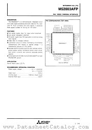 M52003AFP datasheet pdf Mitsubishi Electric Corporation