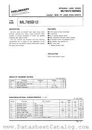ML785B12 datasheet pdf Mitsubishi Electric Corporation