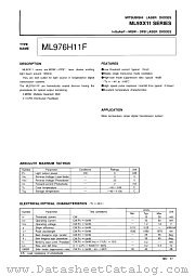 ML976H11F datasheet pdf Mitsubishi Electric Corporation
