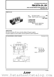 RM20TA-2H datasheet pdf Mitsubishi Electric Corporation