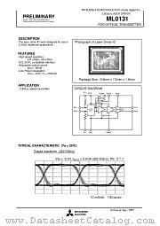 ML0131 datasheet pdf Mitsubishi Electric Corporation