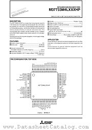 M37733M4LXXXHP datasheet pdf Mitsubishi Electric Corporation
