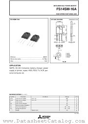 FS14SM-16A datasheet pdf Mitsubishi Electric Corporation