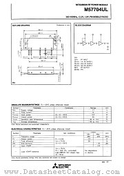 M57704UL datasheet pdf Mitsubishi Electric Corporation