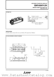 QM100HY-2H datasheet pdf Mitsubishi Electric Corporation