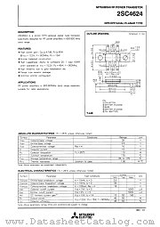 2SC4624 datasheet pdf Mitsubishi Electric Corporation