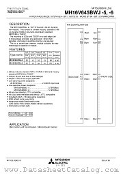 MH16V645BWJ-6 datasheet pdf Mitsubishi Electric Corporation