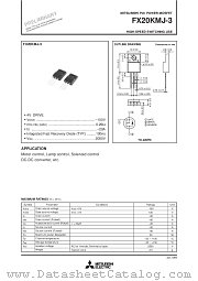 FX20KMJ-3 datasheet pdf Mitsubishi Electric Corporation
