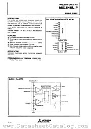 M51848P datasheet pdf Mitsubishi Electric Corporation