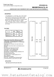 MH28D72KLG-75 datasheet pdf Mitsubishi Electric Corporation