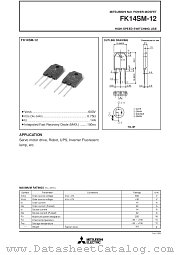 FK14SM-12 datasheet pdf Mitsubishi Electric Corporation