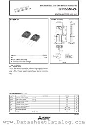 CT15SM-24 datasheet pdf Mitsubishi Electric Corporation