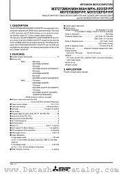 M37272M6H-XXXSP datasheet pdf Mitsubishi Electric Corporation