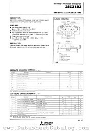 2SC3103 datasheet pdf Mitsubishi Electric Corporation