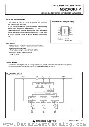 M62343P datasheet pdf Mitsubishi Electric Corporation
