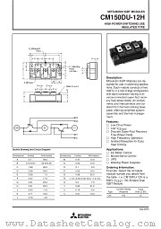 CM150DU-12H datasheet pdf Mitsubishi Electric Corporation