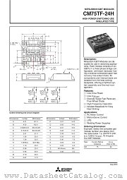 CM75TF-24H datasheet pdf Mitsubishi Electric Corporation