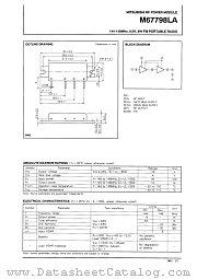 M67798LA datasheet pdf Mitsubishi Electric Corporation