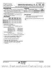 MH4V64AXJJ-6 datasheet pdf Mitsubishi Electric Corporation