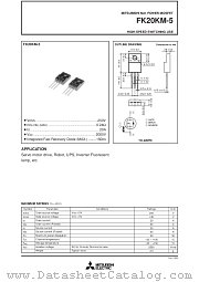 FK20KM-5 datasheet pdf Mitsubishi Electric Corporation