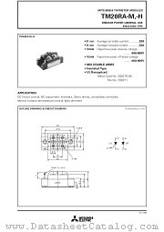 TM20RA-M datasheet pdf Mitsubishi Electric Corporation