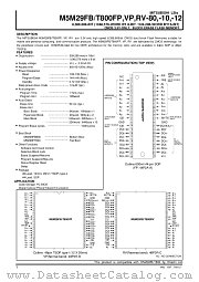 M5M29FB800FP datasheet pdf Mitsubishi Electric Corporation