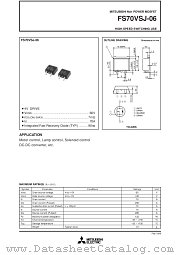 FS70VSJ-06 datasheet pdf Mitsubishi Electric Corporation