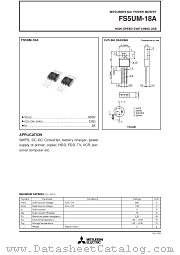 FS5UM-18A datasheet pdf Mitsubishi Electric Corporation