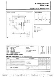 M67749H datasheet pdf Mitsubishi Electric Corporation