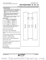 MH16S64AMA-10 datasheet pdf Mitsubishi Electric Corporation