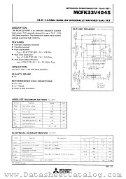 MGFK33V4045 datasheet pdf Mitsubishi Electric Corporation