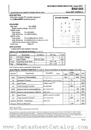 BA01203 datasheet pdf Mitsubishi Electric Corporation