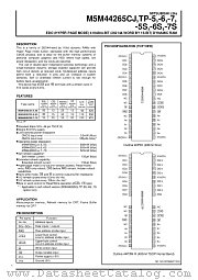 M5M44265CJ-7S datasheet pdf Mitsubishi Electric Corporation