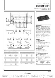 CM30TF-24H datasheet pdf Mitsubishi Electric Corporation