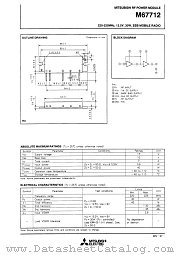 M67712 datasheet pdf Mitsubishi Electric Corporation