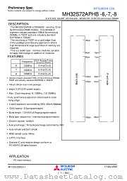 MH32S72APHB-6 datasheet pdf Mitsubishi Electric Corporation