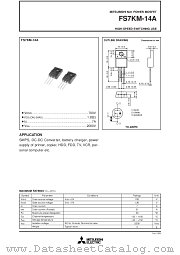 FS7KM-14A datasheet pdf Mitsubishi Electric Corporation