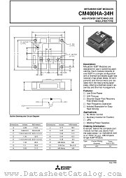 CM400HA-34H datasheet pdf Mitsubishi Electric Corporation