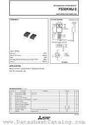 FS30KMJ-2 datasheet pdf Mitsubishi Electric Corporation