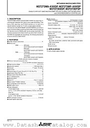 M37273MF-XXXSP datasheet pdf Mitsubishi Electric Corporation